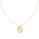 Elegant pear halo diamond pendant in gold with lab grown diamonds by Signora Jewels