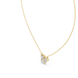 Modern mixed shape diamond cluster pendant in gold with lab grown diamonds by Signora Jewels