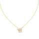 Modern mixed shape diamond cluster pendant in gold with lab grown diamonds by Signora Jewels