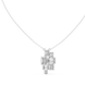 Modern emerald cut diamond cluster pendant in gold with lab grown diamonds by Signora Jewels