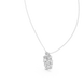 Modern emerald cut diamond cluster pendant in gold with lab grown diamonds by Signora Jewels