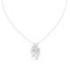 Modern emerald cut diamond cluster pendant in gold with lab grown diamonds by Signora Jewels