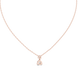 Minimal two stone diamond drop pendant in gold with lab grown diamonds by Signora Jewels