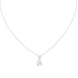 Minimal two stone diamond drop pendant in gold with lab grown diamonds by Signora Jewels