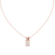 Minimal radiant cut solitaire diamond pendant in gold with lab grown diamond by Signora Jewels