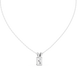 Minimal radiant cut solitaire diamond pendant in gold with lab grown diamond by Signora Jewels
