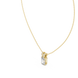 Minimal radiant cut solitaire diamond pendant in gold with lab grown diamond by Signora Jewels