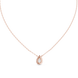 Elegant pear cut halo diamond pendant in gold with lab grown diamonds by Signora Jewels