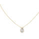 Elegant pear cut halo diamond pendant in gold with lab grown diamonds by Signora Jewels