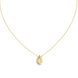 Elegant pear cut halo diamond pendant in gold with lab grown diamonds by Signora Jewels