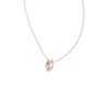 Elegant pear cut halo diamond pendant in gold with lab grown diamonds by Signora Jewels