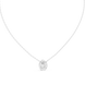 Elegant pear cut halo diamond pendant in gold with lab grown diamonds by Signora Jewels