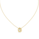 Elegant pear cut halo diamond pendant in gold with lab grown diamonds by Signora Jewels