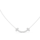 Minimal curved diamond bar pendant in gold with lab grown diamonds by Signora Jewels