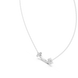 Minimal curved diamond bar pendant in gold with lab grown diamonds by Signora Jewels