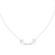 Minimal curved diamond bar pendant in gold with lab grown diamonds by Signora Jewels