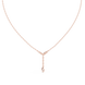 Minimal diamond drop pendant in gold with marquise and round lab grown diamonds by Signora Jewels