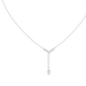 Minimal diamond drop pendant in gold with marquise and round lab grown diamonds by Signora Jewels