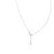 Minimal diamond drop pendant in gold with marquise and round lab grown diamonds by Signora Jewels