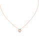 Minimal round cut solitaire diamond pendant in gold with lab grown diamond by Signora Jewels