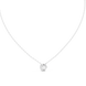 Minimal round cut solitaire diamond pendant in gold with lab grown diamond by Signora Jewels