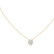 Minimal round cut solitaire diamond pendant in gold with lab grown diamond by Signora Jewels