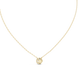 Minimal round cut solitaire diamond pendant in gold with lab grown diamond by Signora Jewels