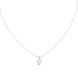 Minimal round cut solitaire diamond pendant in gold with lab grown diamond by Signora Jewels