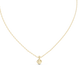 Minimal round cut solitaire diamond pendant in gold with lab grown diamond by Signora Jewels