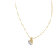 Classic round cut solitaire diamond pendant in gold with lab grown diamond by Signora Jewels