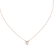 Minimal round cut solitaire diamond pendant in gold with lab grown diamond by Signora Jewels