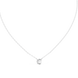 Minimal round cut solitaire diamond pendant in gold with lab grown diamond by Signora Jewels