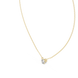 Minimal round cut solitaire diamond pendant in gold with lab grown diamond by Signora Jewels