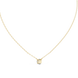 Minimal round cut solitaire diamond pendant in gold with lab grown diamond by Signora Jewels