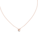 Minimal round cut solitaire diamond pendant in gold with lab grown diamond by Signora Jewels