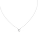 Minimal round cut solitaire diamond pendant in gold with lab grown diamond by Signora Jewels