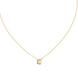Minimal round cut solitaire diamond pendant in gold with lab grown diamond by Signora Jewels