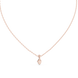 Minimal oval cut solitaire diamond pendant in gold with lab grown diamond by Signora Jewels