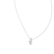Minimal princess cut solitaire diamond pendant in gold with lab grown diamond by Signora Jewels