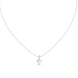 Minimal princess cut solitaire diamond pendant in gold with lab grown diamond by Signora Jewels