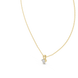 Minimal princess cut solitaire diamond pendant in gold with lab grown diamond by Signora Jewels