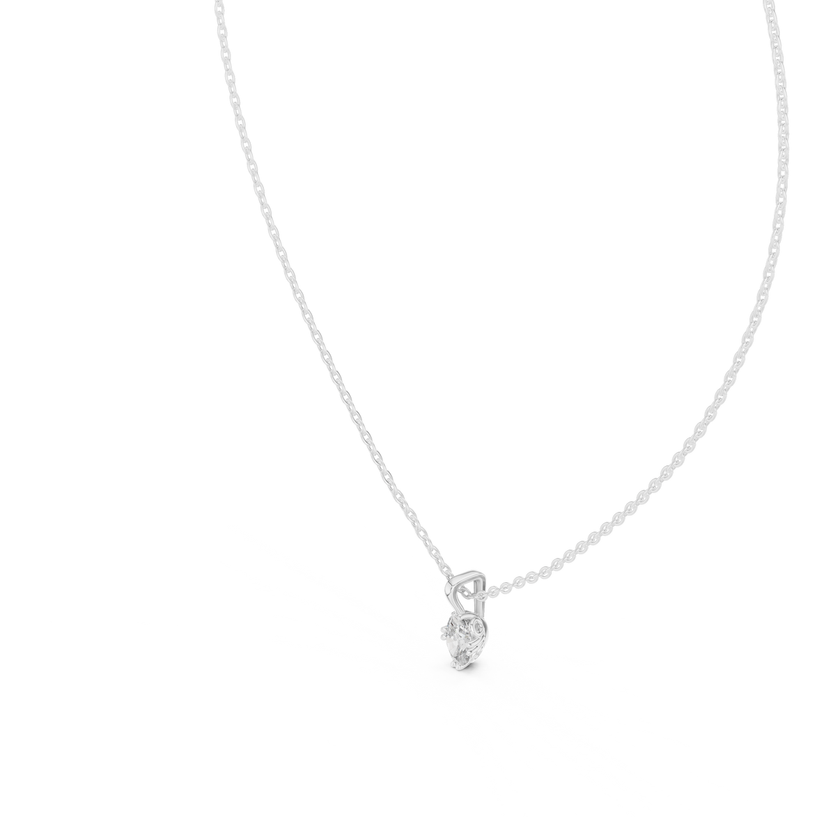 Minimal oval cut solitaire diamond pendant in gold with lab grown diamond by Signora Jewels