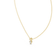 Minimal oval cut solitaire diamond pendant in gold with lab grown diamond by Signora Jewels