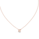 Minimal princess cut solitaire diamond pendant in gold with lab grown diamond by Signora Jewels