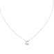 Minimal princess cut solitaire diamond pendant in gold with lab grown diamond by Signora Jewels