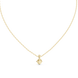 Minimal cushion cut solitaire diamond pendant in gold with lab grown diamond by Signora Jewels