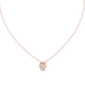 Minimal oval halo diamond pendant in gold with lab grown diamonds by Signora Jewels