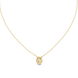 Minimal oval halo diamond pendant in gold with lab grown diamonds by Signora Jewels