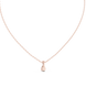 Minimal pear cut solitaire diamond pendant in gold with lab grown diamond by Signora Jewels