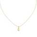 Minimal pear cut solitaire diamond pendant in gold with lab grown diamond by Signora Jewels